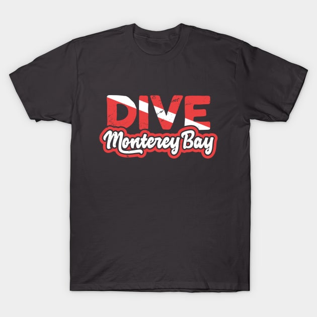 Scuba Diving T-Shirt Dive Monterey Bay Diver T-Shirt by Uinta Trading